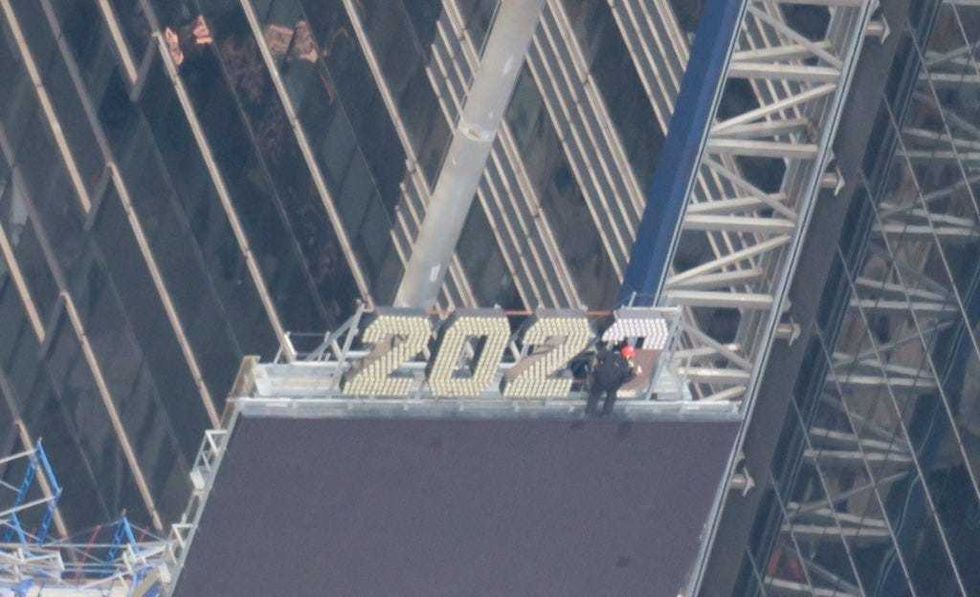 The year on One Times Square is changed to "2023" on Dec. 27, 2022