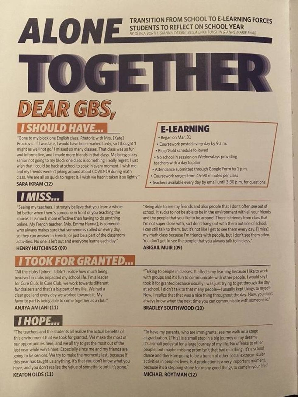 The yearbook staff at Glenbrook South has made this year