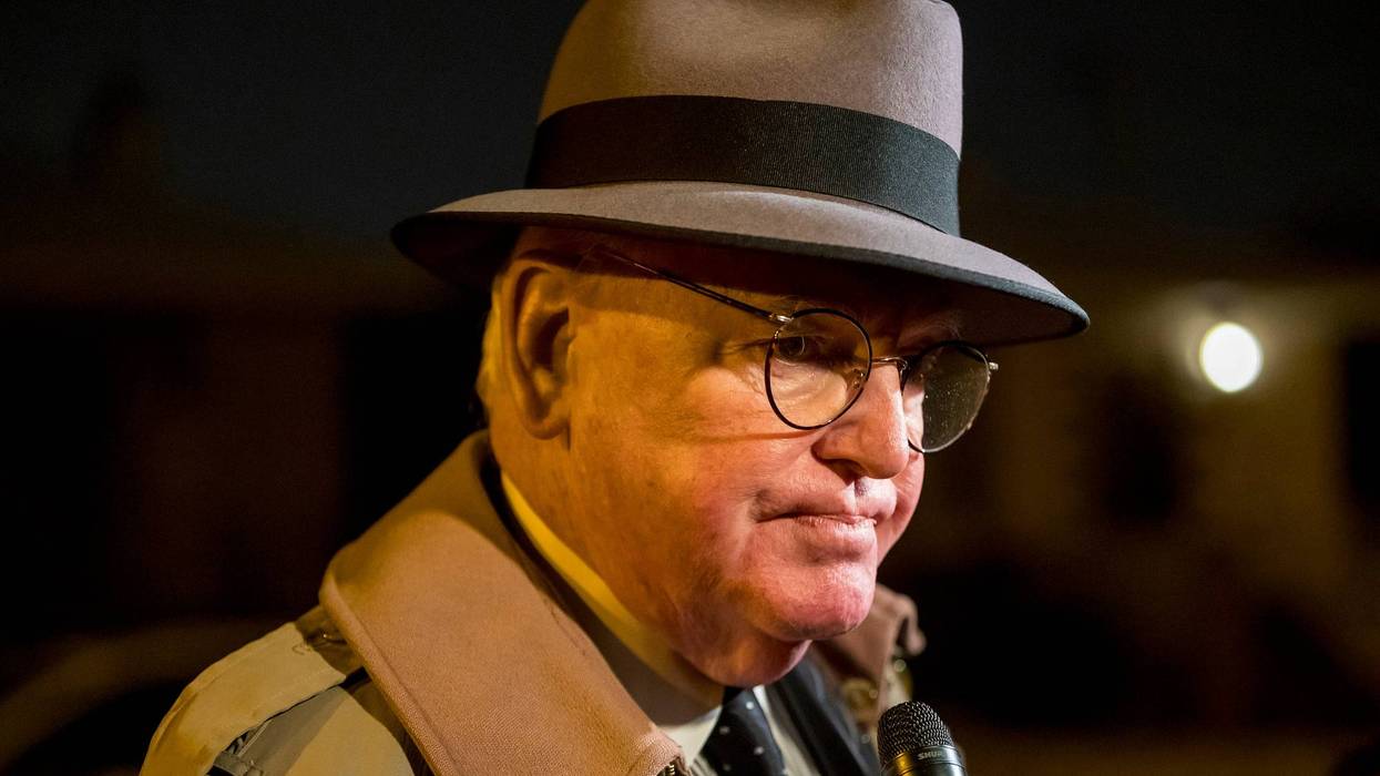Then-alderman Ed Burke returns to his Southwest Side home on Nov. 29, 2018, after federal raids on his Chicago offices earlier in the day.