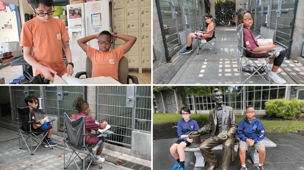 Theo Schwartz (L) and Larry