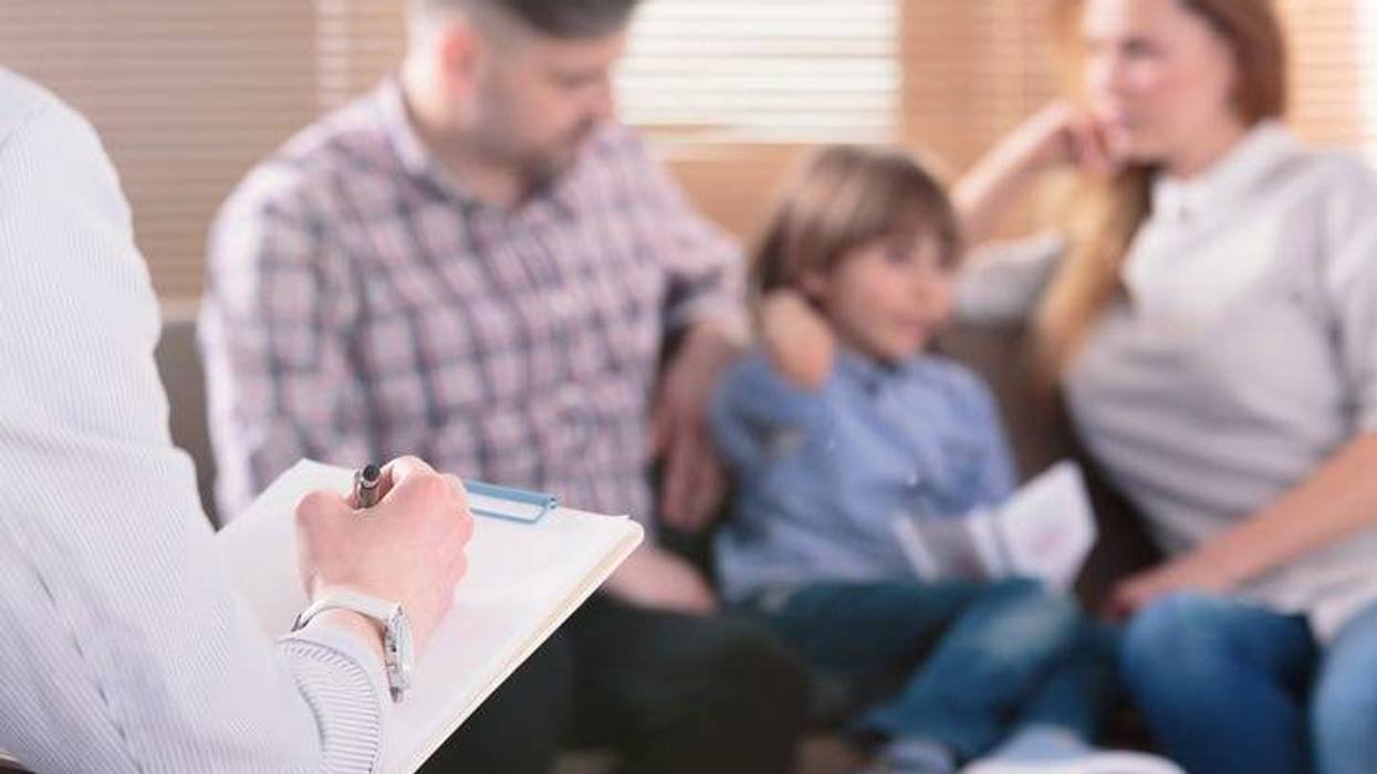 therapist with child