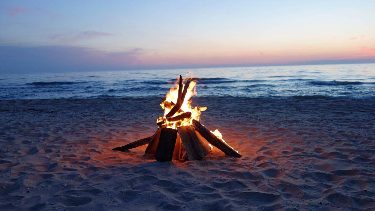 There's nothing better than a bonfire at the beach.