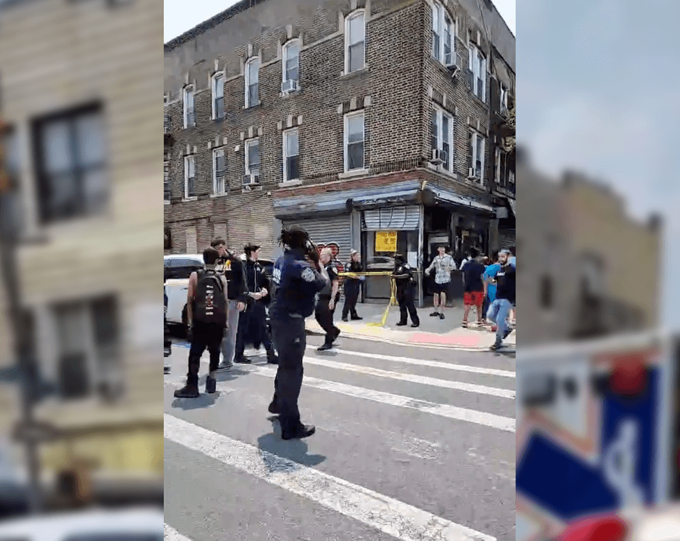 There was a heavy emergency response at 63rd Street and 20th Avenue in Bensonhurst following the shooting Monday afternoon