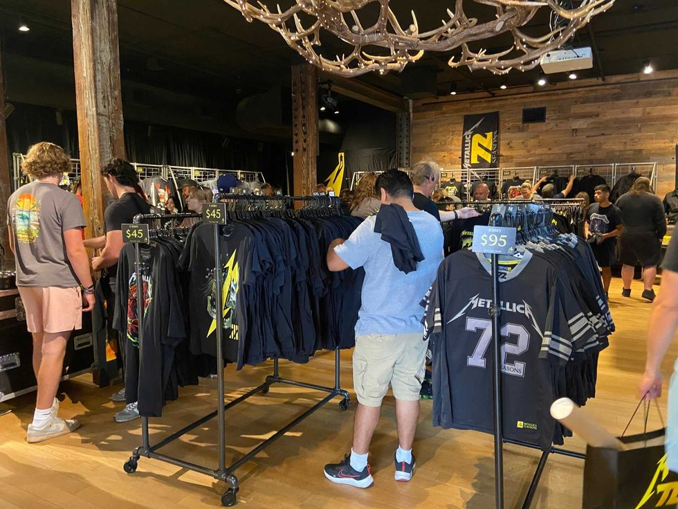 There was plenty to pick through at the Metallica store and fans came armed with plenty of money.
