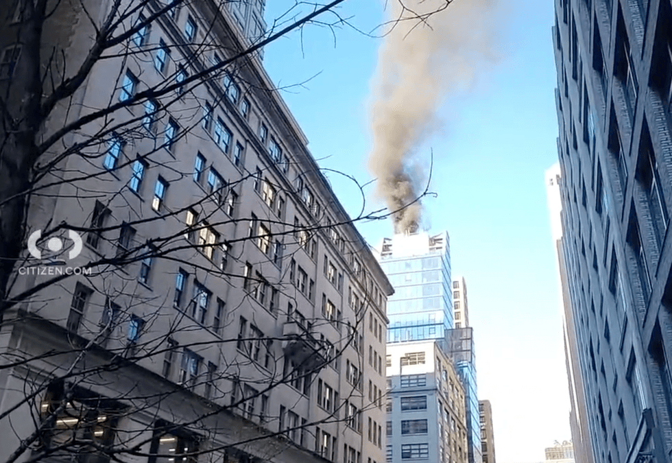 There were reports the fire was in an elevator machinery room