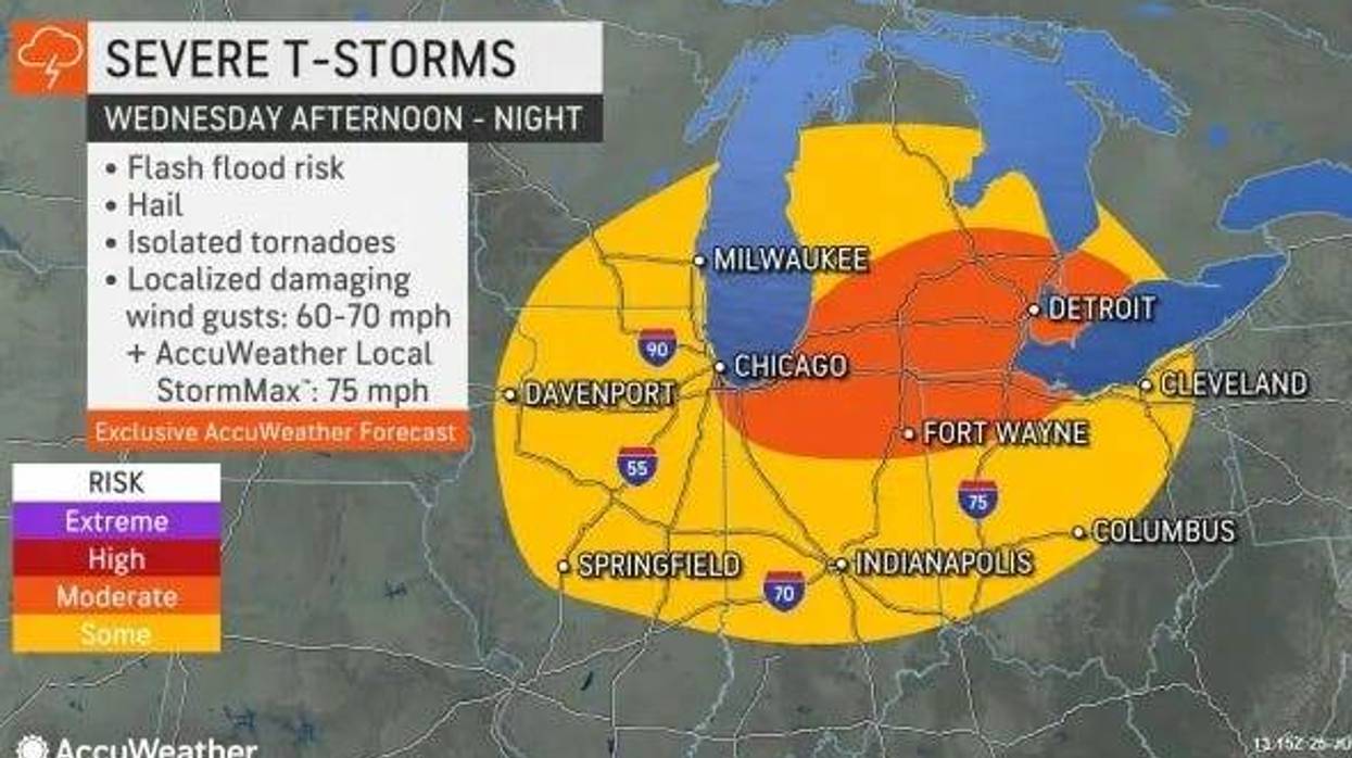 There will be potential for scattered severe storms across the region on Wednesday afternoon and evening