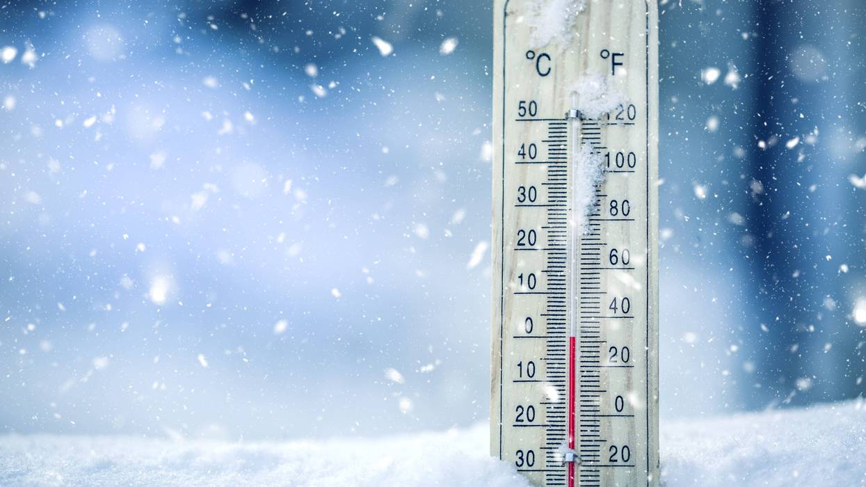 Thermometer in the snow