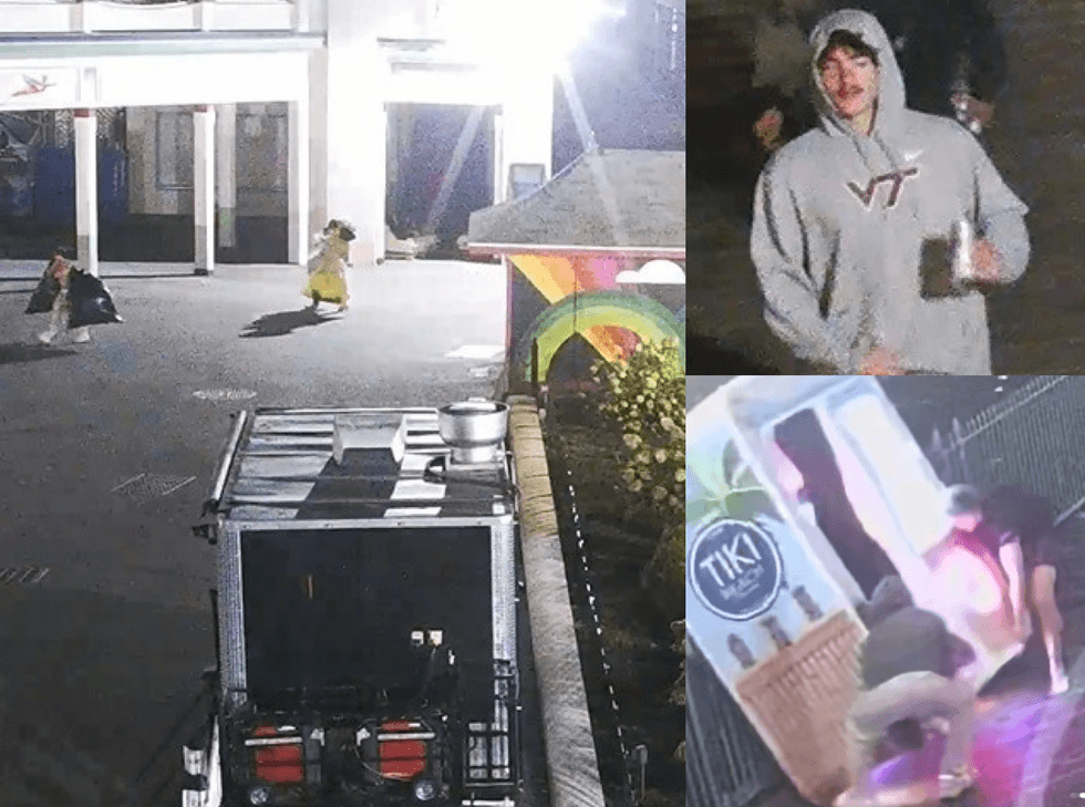 They tried to throw a photo booth off the boardwalk before stealing 200 stuffed animals in garbage bags, police said
