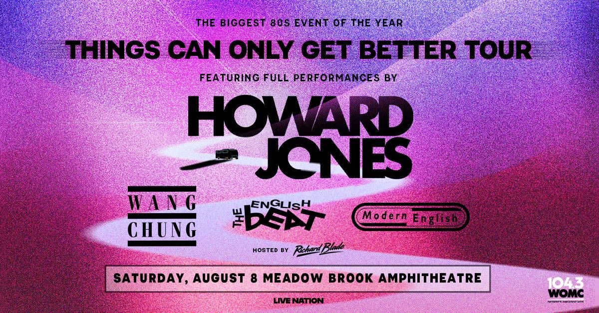 Things Can Only Get Better 80s tour poster: Howard Jones, Wang Chung, The English Beat, Modern English.
