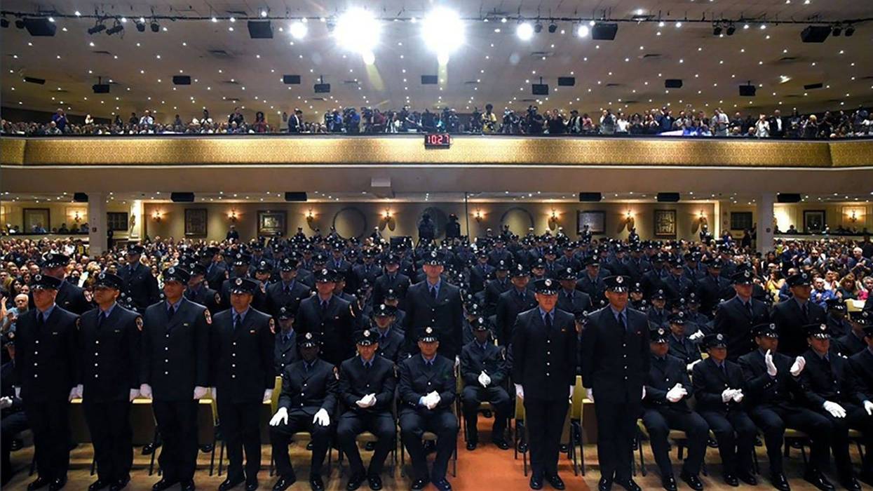 Thirteen children of firefighters who died at the World Trade Center on September 11, 2001, and six whose fathers died of 9/11-related illnesses, graduated from the city's fire department during an emotional ceremony.