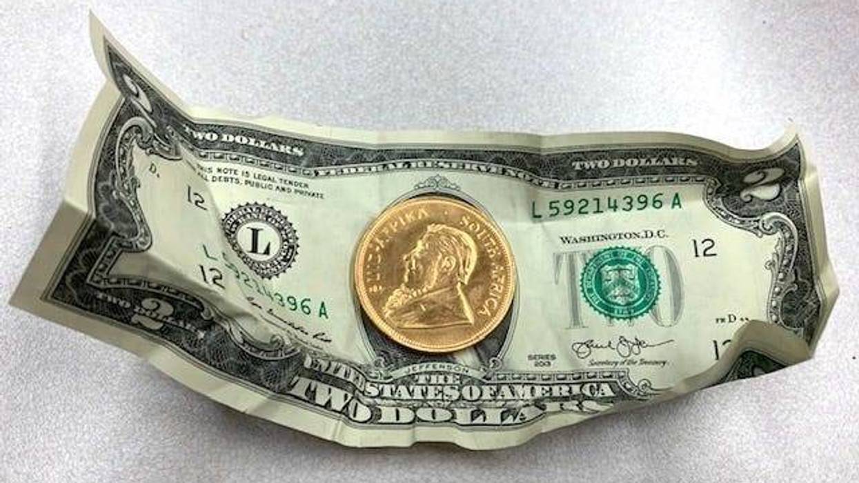 This gold coin was dropped into a Salvation Army kettle on Dec. 10, 2019 in Naperville.
