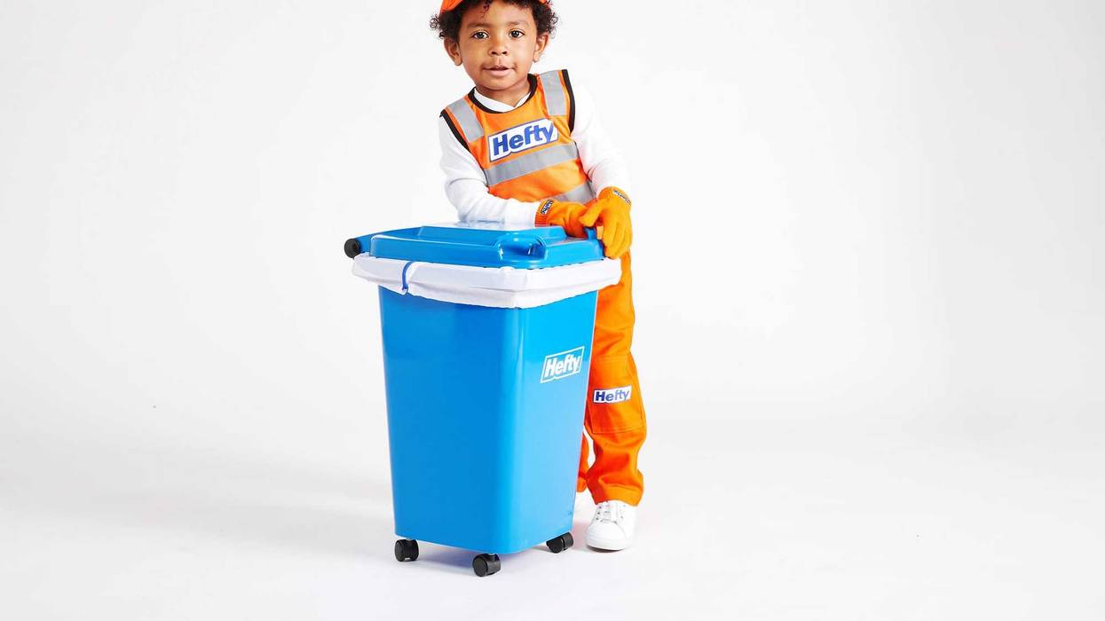 This Halloween, Hefty is honoring sanitation workers for their frontline service by creating the "Hefty Garbage Collector" Halloween costume for kids.