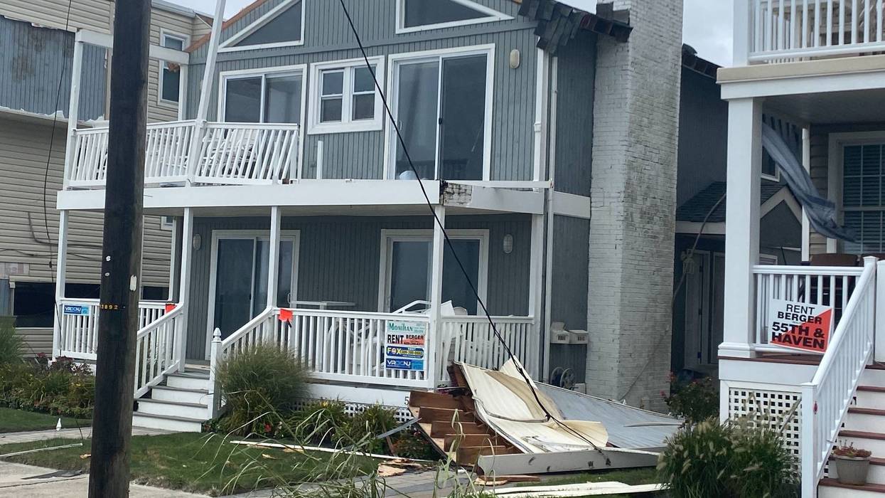 This home in Ocean City, New Jersey, lost part of its roof during Hurricane Isaias in 2020.