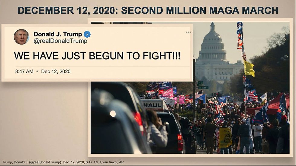 This image from video shows President Trump