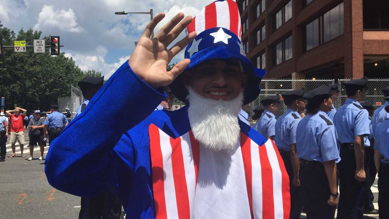 This man is wearing his patriotism literally at the 2019 Independence Day Parade.