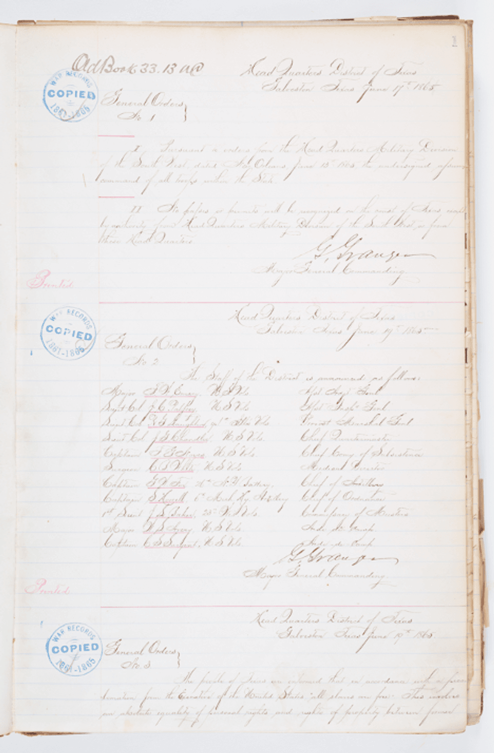 This order represents the Federal Government