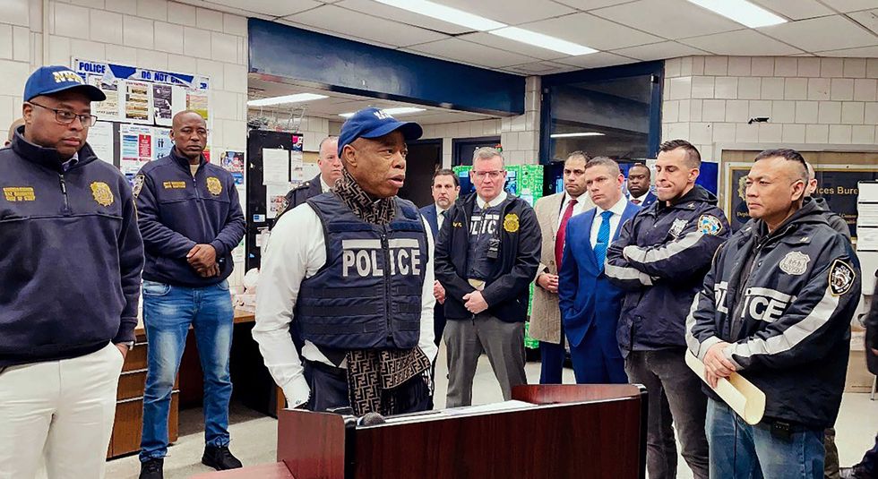 This photo provided by the Office of NYPD Assistant Commissioner Kaz Daughtry, Monday, Feb. 5, 2024