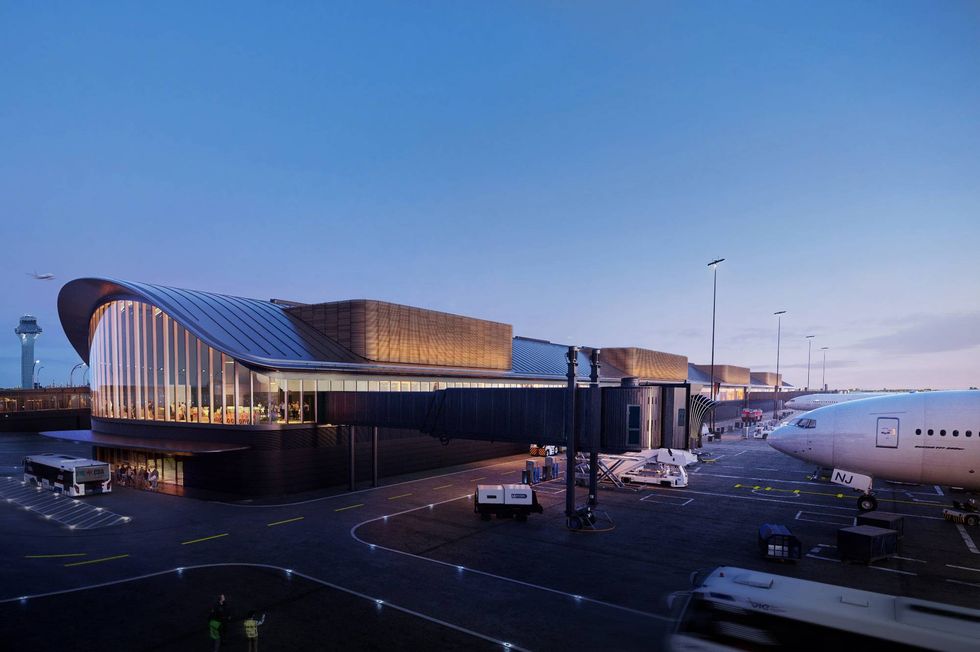 This rendering shows the north end of the planned concourse.