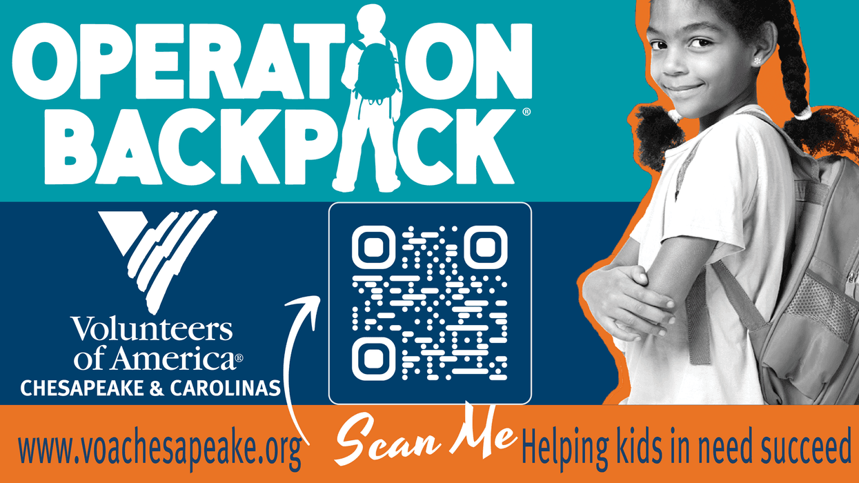 This year's logo for the Volunteers of America Chesapeake & Carolina's Operation Backpack Campaign