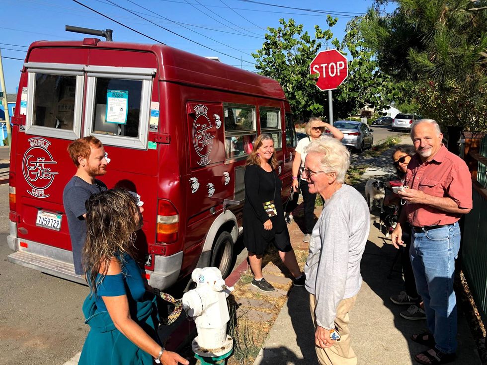 Those stops in Alameda and Oakland became magnets for neighbors desperate to see each other.