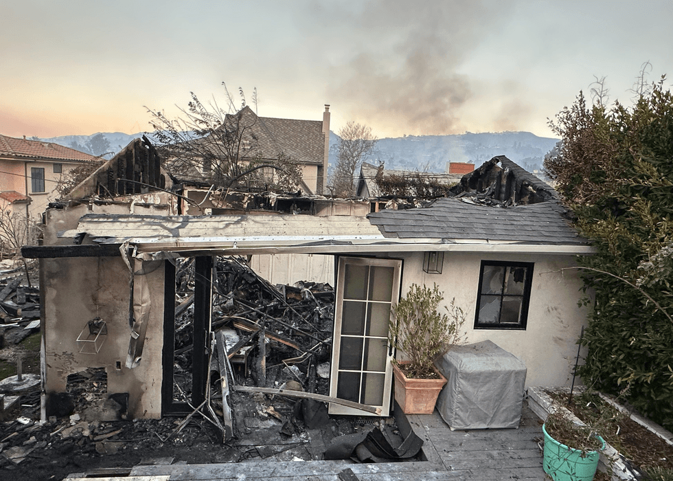 Though their family home remained standing, a smaller dwelling on their property burnt down.