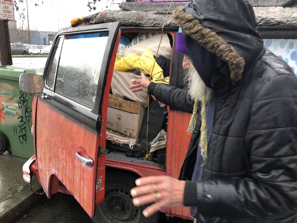 Thousands of unhoused people in the Bay Area are weathering these storms outside. Wendell Henry considers himself one of the lucky ones.