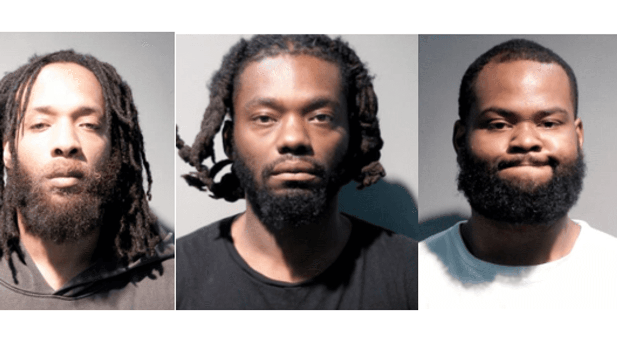 Three men's mugshots