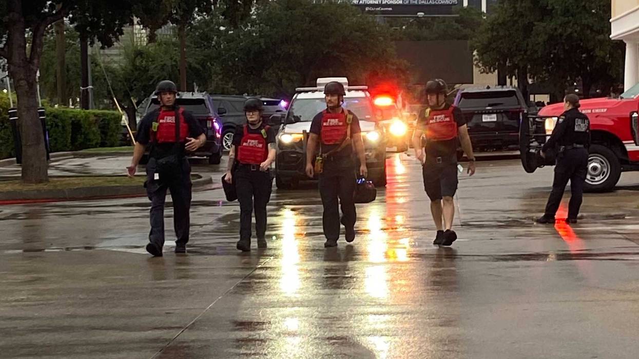 Three people are hurt after shots were fired Wednesday morning at a U.S. Immigration and Customs Enforcement office in Dallas. Police say the gunfire broke out around 7 a.m. at the ICE facility on North Stemmons Freeway near Interstate 35E.