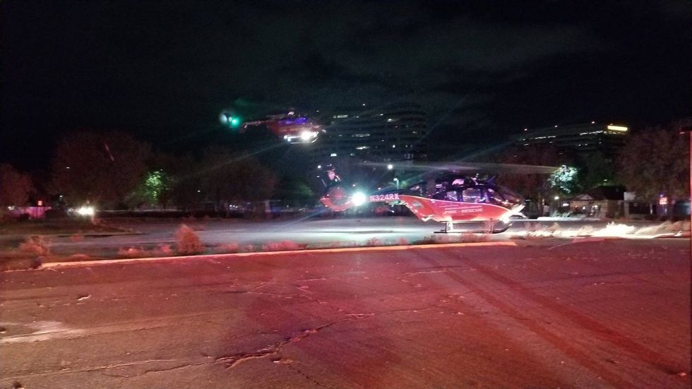 Three people were airlifted to a local hospital after a car crash in Concord.
