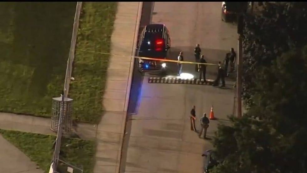 Three Sharon Hill police officers have been charged in the deadly shooting of an 8-year-old girl outside a high school football game last August.