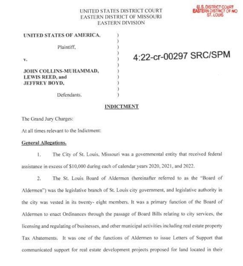 Three St. Louis Aldermen indicted