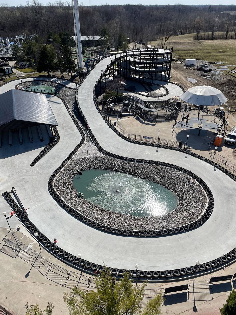 Three-story go-kart track at C.J. Barrymore