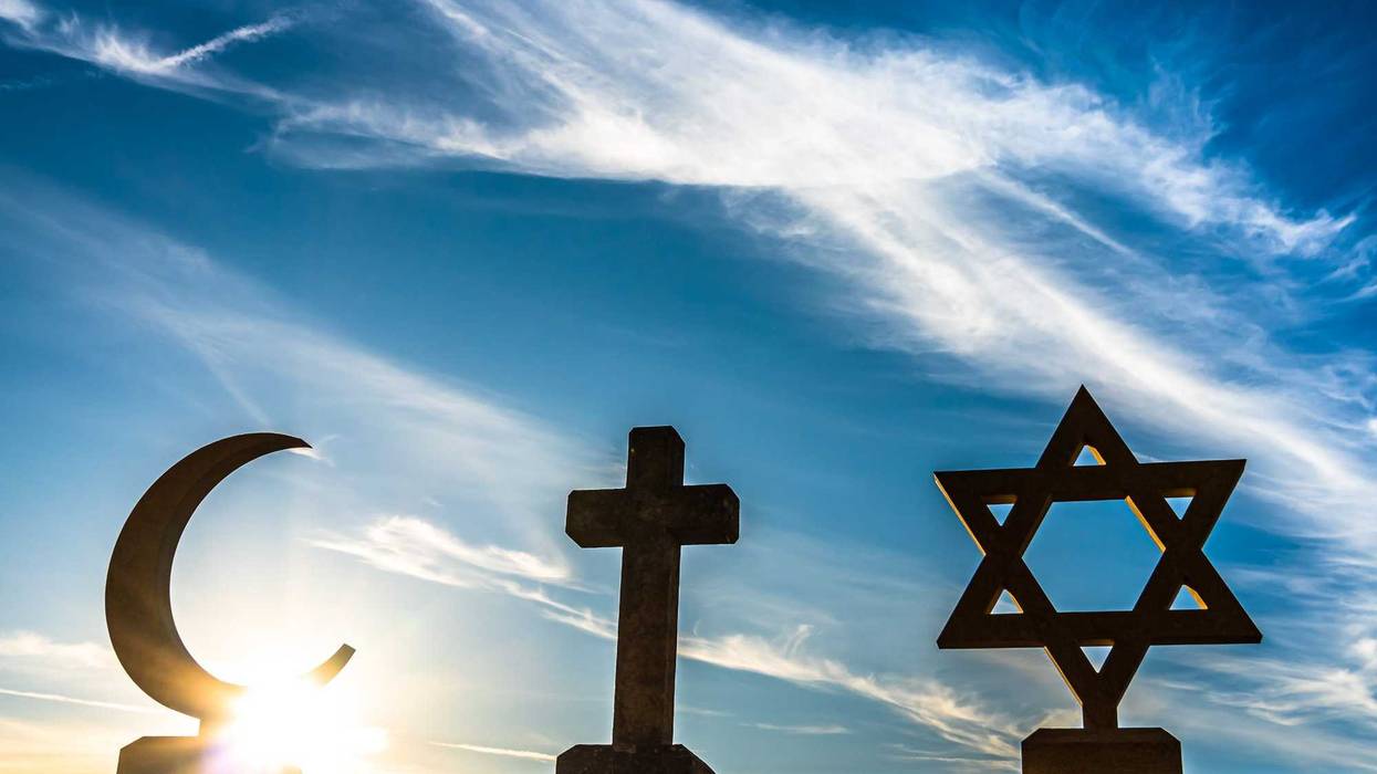 Three symbols of religions.