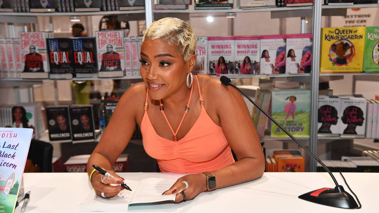 Tiffany Haddish signs copies of her book, "Layla, the Last Black Unicorn" during the 2022 Essence Festival of Culture at the Ernest N. Morial Convention Center on July 2, 2022 in New Orleans, Louisiana.