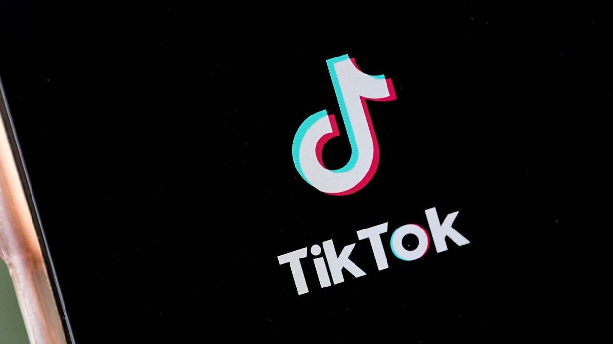 TikTok logo on phone