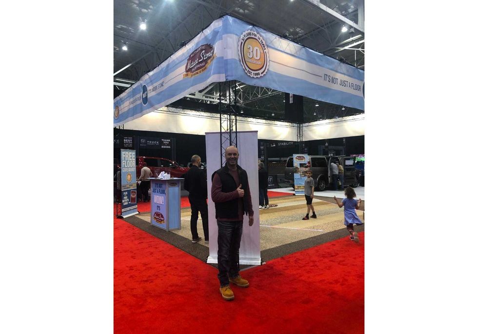 tim at auto show