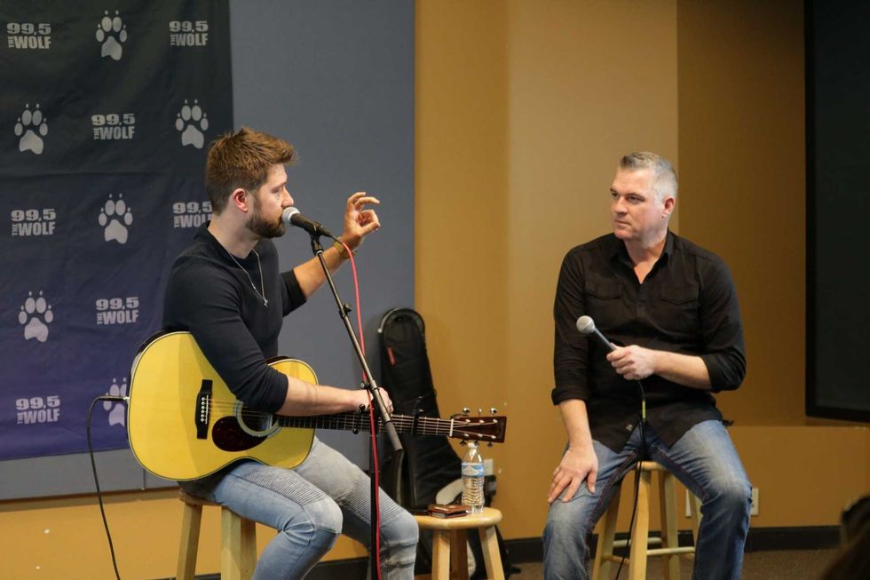 Tim interviewing Adam
