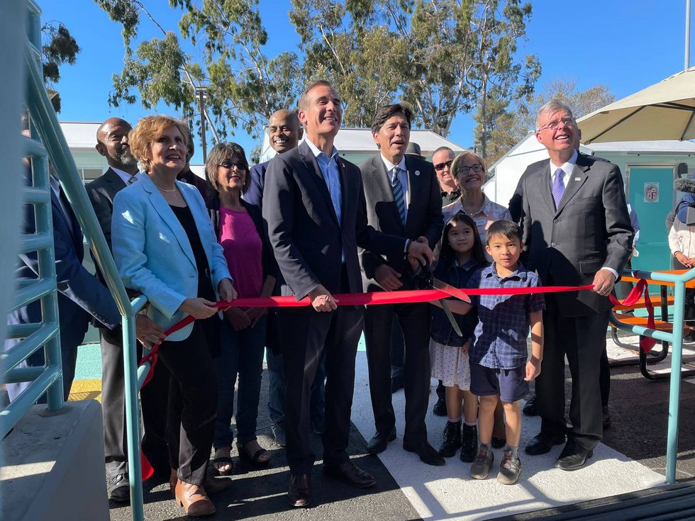 Tiny Home ribbon cutting