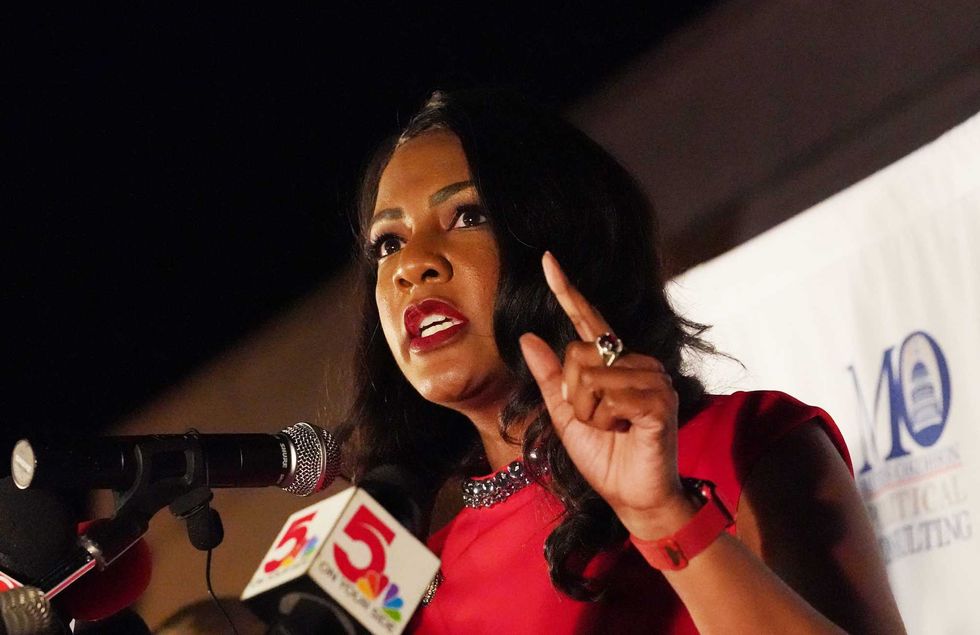Tishaura Jones speaks to supporters after clinching the win as St. Louis Mayor, in St. Louis on April 6, 2021. Jones, the current City Treasurer, makes history by becoming the first Black woman to become St. Louis Mayor. (Photo by Bill Greenblatt/UPI)