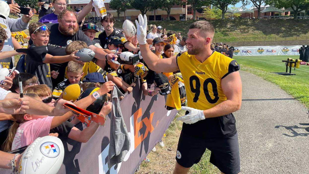 TJ Watt with fans