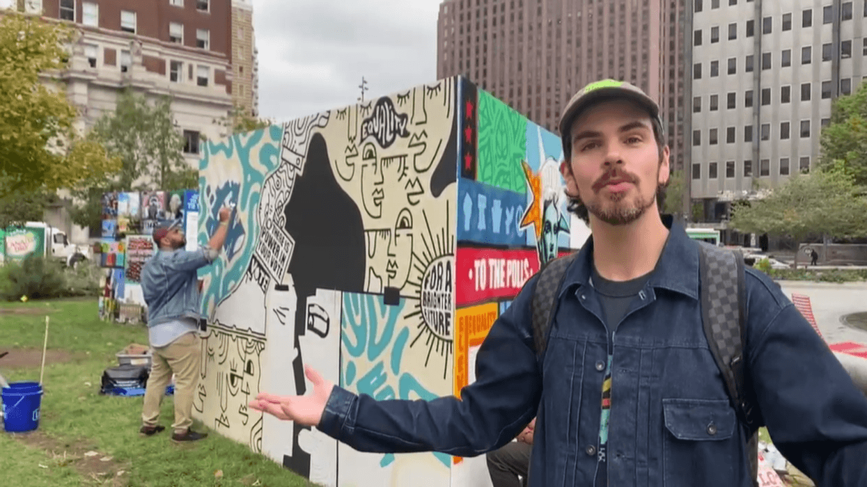 “To the Polls” is a biennial, nonpartisan exhibition led by Streets Dept. blogger and community activist Conrad Benner and Mural Arts Philadelphia.