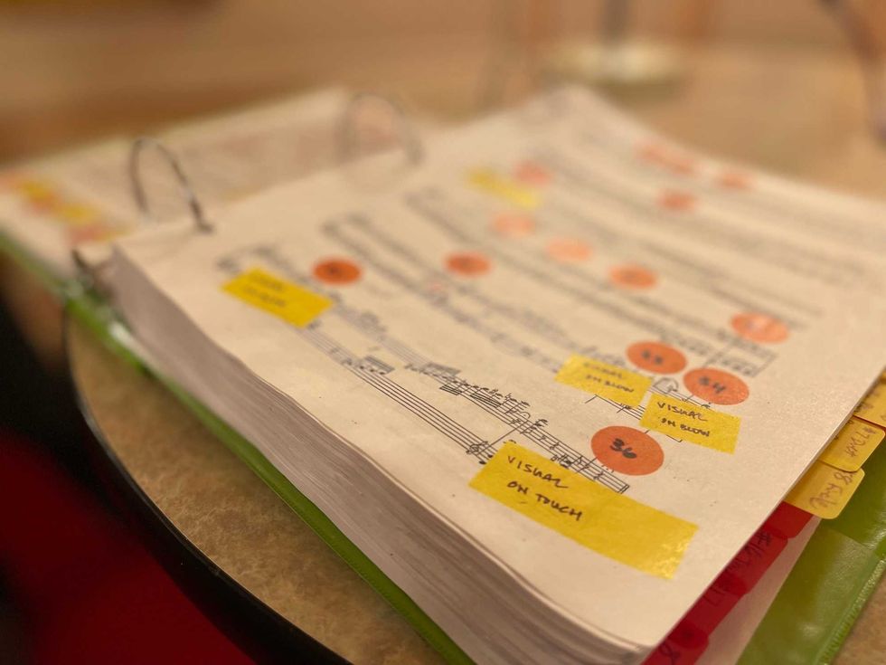 Tobias admitted the "The Magic Flute" gives her the most anxiety. She keeps her cue book close. She calls it her bible, a book with more than 200 pages, filled with 736 cues she gives during the nearly three-hour show.