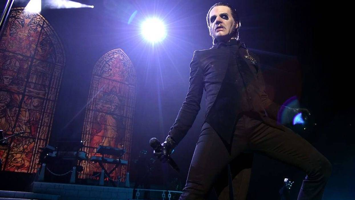 Tobias Forge performing as Cardinal Copia of the band Ghost at Barclays Center on December 15, 2018 in New York City.