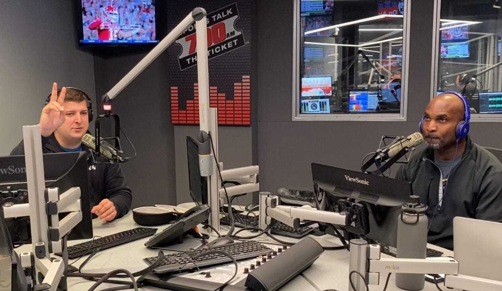 Tobin and Leroy post Super Bowl