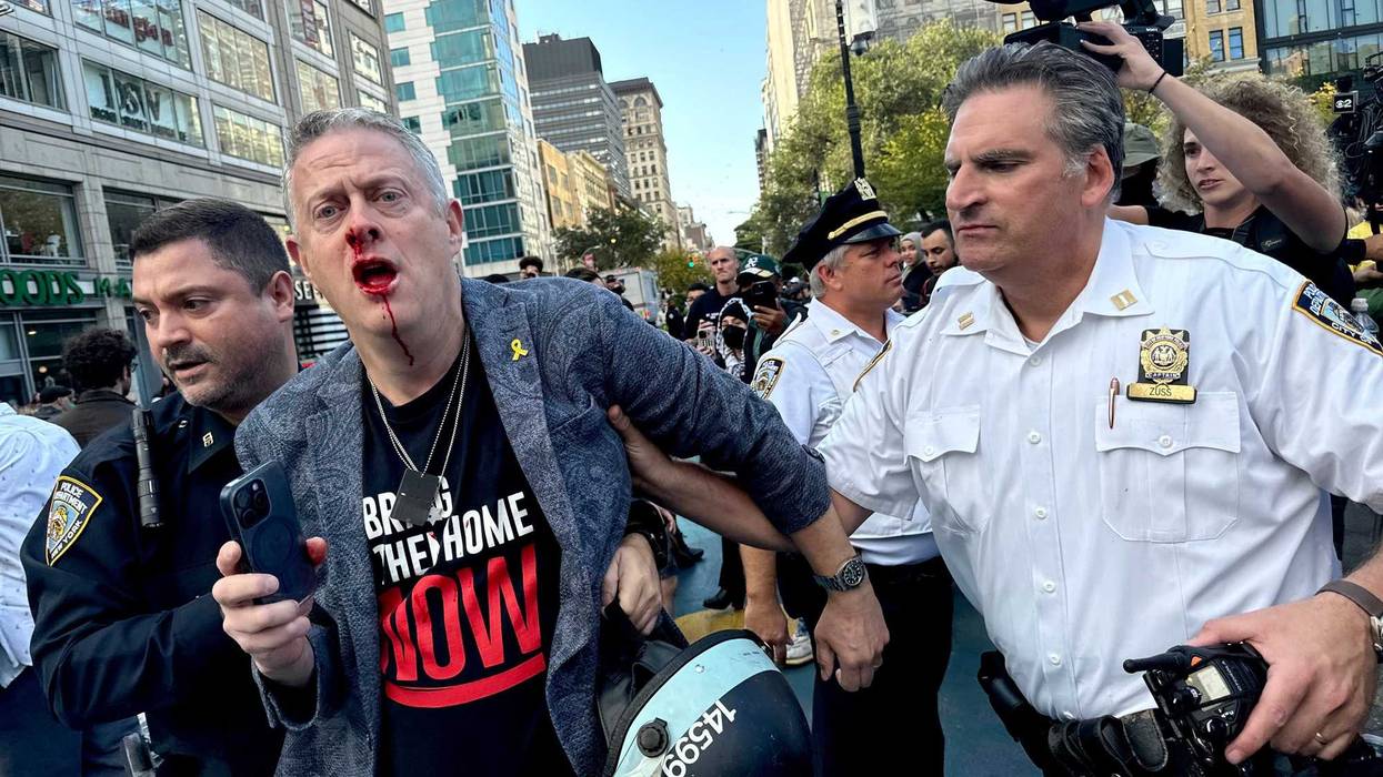 Todd Richman, 54, was surrounded and attacked in Union Square by a group of anti-Israel protesters, four of whom police are searching for