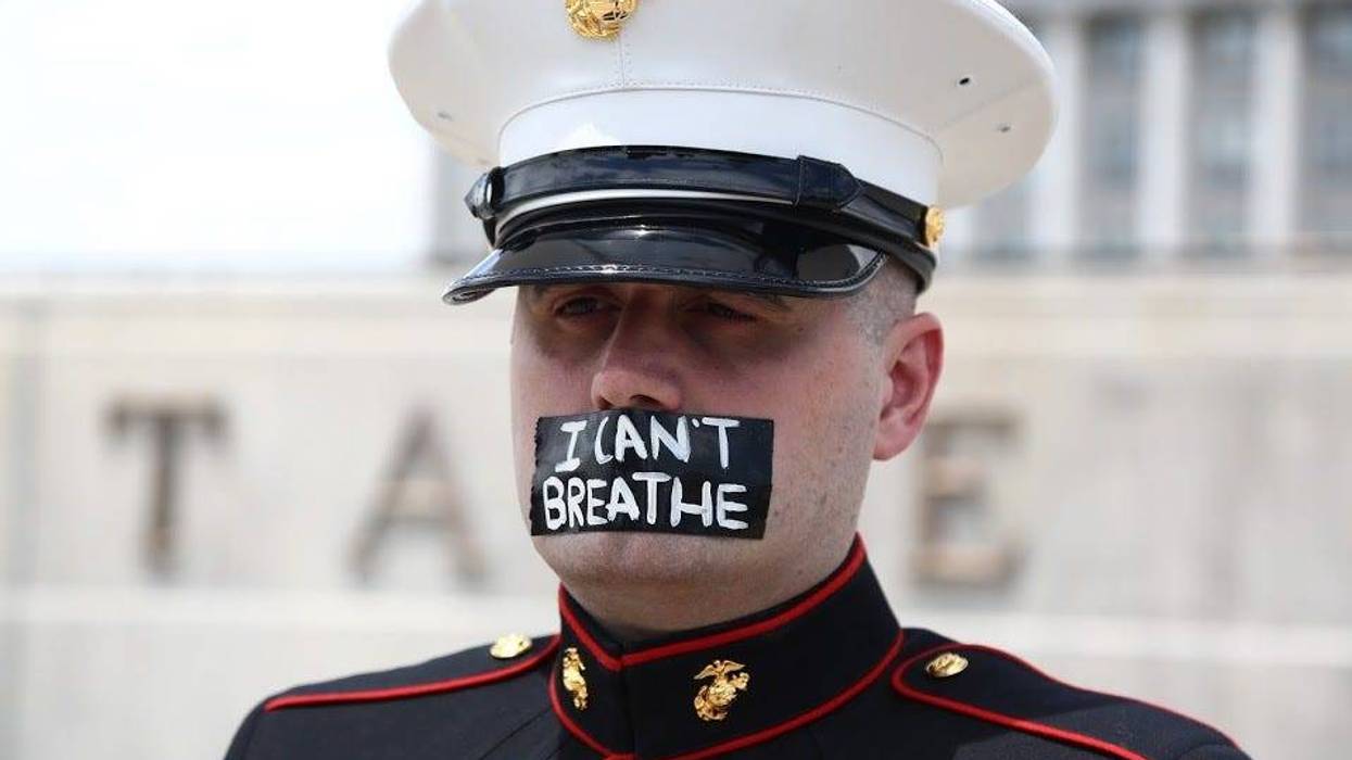 Todd Winn, a Marine veteran, gained national attention after he protested in uniform outside the Utah state capitol for so long his shoes melted to the pavement.