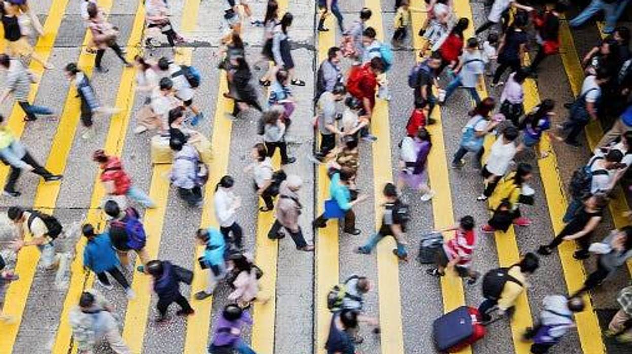 Tokyo, Japan, people crossing street