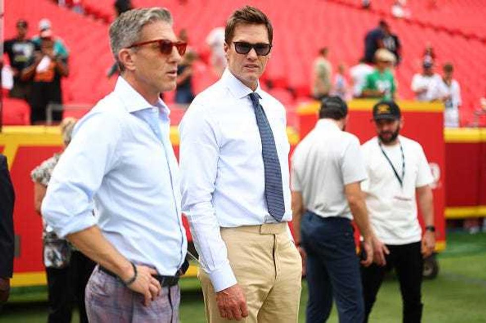 Tom Brady and Kevin Burkhardt