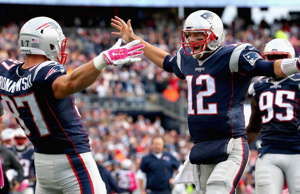 Tom Brady and Rob Gronkowski