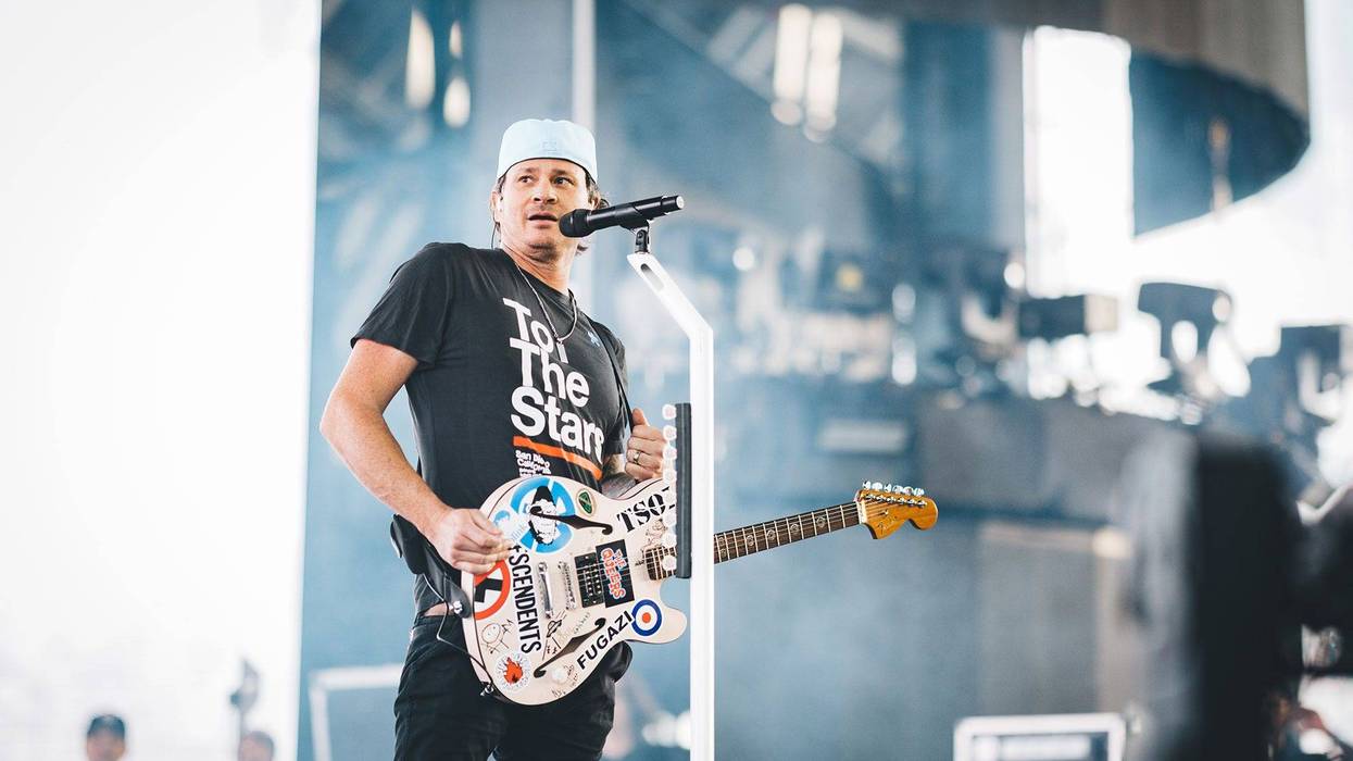 Tom DeLonge from Blink-182 performs live at Coachella 2023